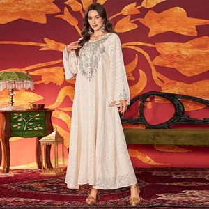 Dubai Women Abaya Long Maxi Dress Turkey Kaftan Evening Cocktail Party Dresses - Picture 1 of 12