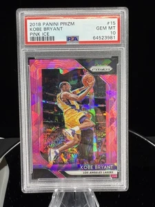 KOBE BRYANT 2018-19 Panini Prizm Pink Ice Prizm #15 PSA 10 GEM MINT LAKERS - Picture 1 of 2