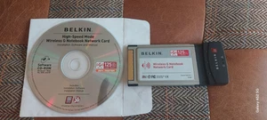 Belkin high-speed mode wireless G notebook network card & installation disc - Zdjęcie 1 z 1