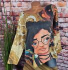 weicher PULLOVER Shirt Wolle mix Italy Allover Print M1 42 44 46
