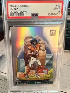 2024 Donruss - Downtown - Bo Nix - PSA 9 - Picture 1 of 3