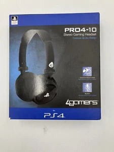 STEREO Gaming Headset 4GAMERS PRO 4-10 Black PS4 NEW - Picture 1 of 4