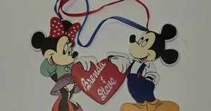 Vintage Mickey And Minnie Christmas Ornament Made Especially For Brenda & Steve - Picture 1 of 13