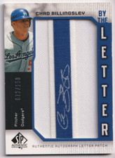 2006 Upper Deck SP Authentic By The Letter #BL-BI Chad Billingsley 072/150 Dodge