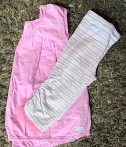 Girls Naartjie 2pc Kids tank top pants set pink cotton blend Stripe boho Size 5 - Picture 1 of 6