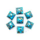 Wholesale Natural BLUE COPPER TURQUOISE 4X4 mm SQUARE Cabochon Loose Gemstone 