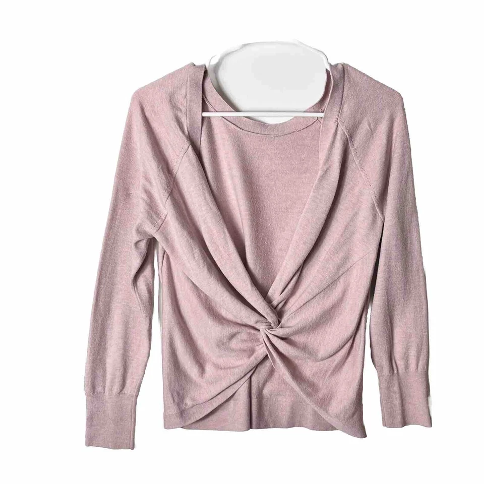 Suéter Top Victoria Secret (Talla S) Nudo Torcido Manga Larga Rubor Rosa Para Mujer’s Foto 1 de 4