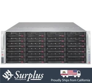 Supermicro 4U 36 Bay X10DRi-T4+ 2x Xeon E5-2667 v3 16C 3.2Ghz DDR4 36x Tray Rail - Picture 1 of 4