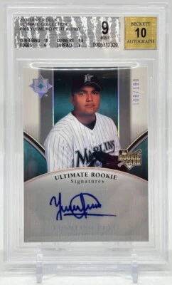 Yusmeiro Petit 2006 Upper Deck Ultimate Collection #165 /180 Mint BGS 9 Auto 10! - Image 1 of 4