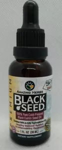 Amazing Herbs 100% Pure Cold-Pressed Black Cumin Seed Oil, 1 fl. oz. - Picture 1 of 2