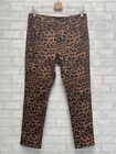 Eric Skinny Pants Women's Size 8 Leopard Print Black Tan High Rise Stretch