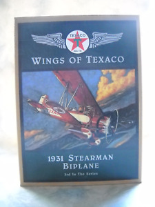 Ertl Wings of Texaco 1931 Stearman NC563Y Bi-Plane Diecast 14 Airplane Coin Bank