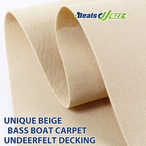 2M x 11M Beige Bass Boat Carpet Home Floor Rugs Undefelt Fade Resist Skid Proof - Picture 1 of 10