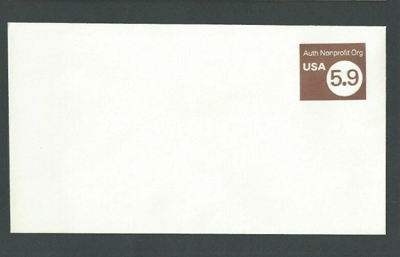 U 591 5.9c Brown Non-Profit Size 12 Mint Entire - Image 1 of 1