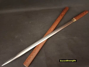 Full Tang Samurai Sword Katana T1095 Carbon Steel Very Sharp Blade Hualee Wood - Picture 1 of 10