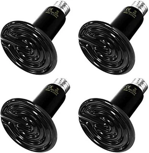 100W 4 Pack Ceramic Heat Emitter Reptile Heat Lamp Bulb No Light Emitting Broode - Picture 1 of 6