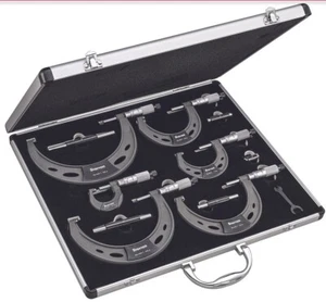 Starrett ST444.1CXRLZ Outside Micrometer Set 0-6" Range - 6 Mics Included - Picture 1 of 2