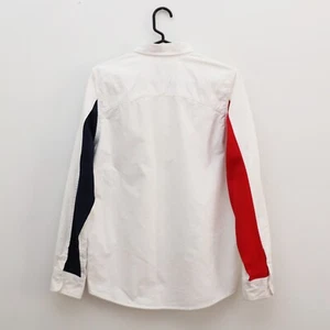 Carhartt WIP - White Button Down Shirt - Men M - Red and Blue Print Sleeves - Bild 1 von 3