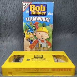 Bob The Builder Teamwork VHS Tape Snowman Scoop Pilchard Pets Lefty Sheepdog - Picture 1 of 8