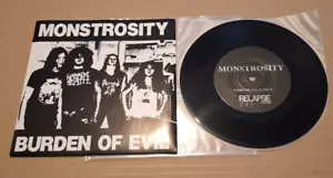 MONSTROSITY Burden of Evil 7" vinyl EP cannibal corpse deicide bloodbath death - Picture 1 of 6
