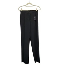 Zignone Satore Modello Mindy 44 8 Black 100% Fleece Wool Slacks Pants New - Picture 1 of 5