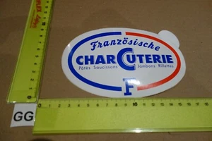 Alter Aufkleber Nahrung Frankreich Französische CHARCUTERIE - Bild 1 von 2