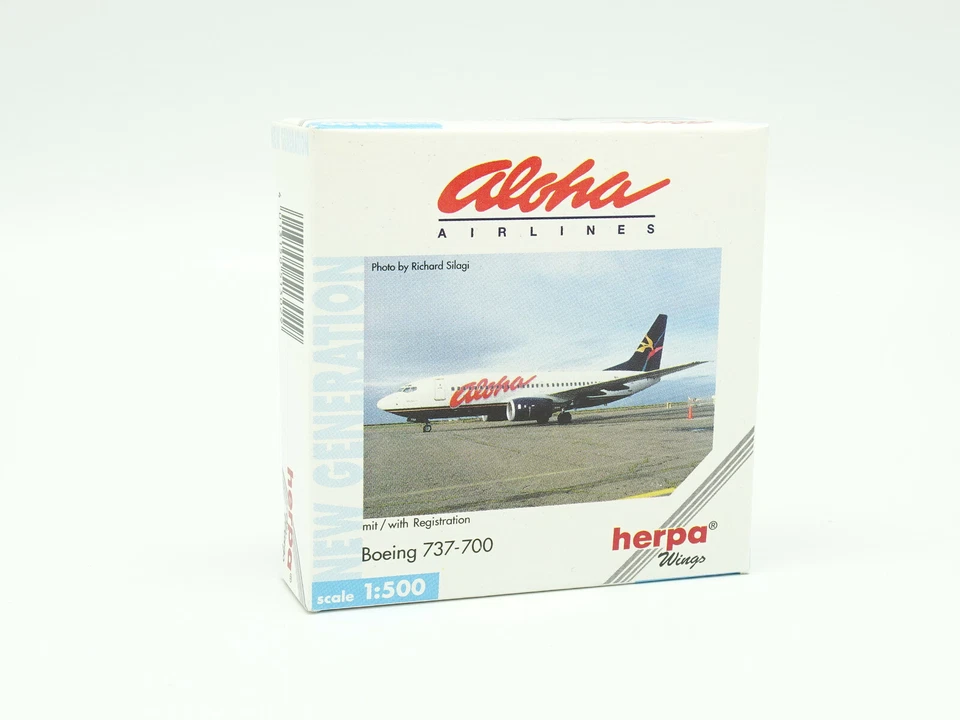 Herpa Aereo Compagnie Aeree 1/500 - Boeing 737 700 ALOHA AIRLINES - Immagine 1 di 1