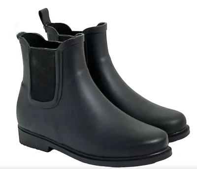 NUEVO J.CREW BOTAS DE LLUVIA CHELSEA NEGRAS ZAPATOS AA538 TALLA 11 Foto 1 de 4