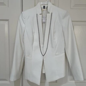 White house black market NWT Ballchain Ecru Blazer Women Business Professional - Picture 1 of 16