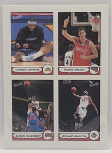 04-05 Topps Bazooka 4-On-1 Stickers Carmelo Anthony/Primoz Brezec/S. Dalembert