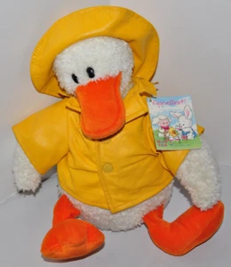 Gund Heads & Tales Yellow Plush Toy Duck Rain Coat 12” Duckling Animal w/ Tags - Picture 1 of 9