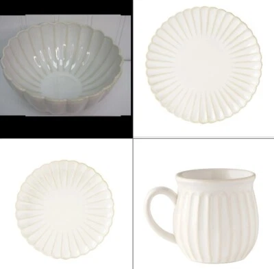 Pioneer Mujer Colette Plato de Cena Plato de Ensalada Cereal Tazón Taza Crema Tú eliges Foto 1 de 4