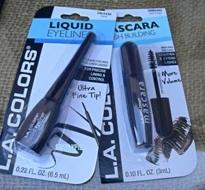 L.A. Colors 2 Packs Mascara Liquid Eyeliner Black Dark Brown - Imagen 1 de 3