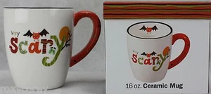 Halloween Very Scary 16 oz Ceramic Coffee Tea Mug Dishwasher Microwave Safe NIB - Picture 1 of 2