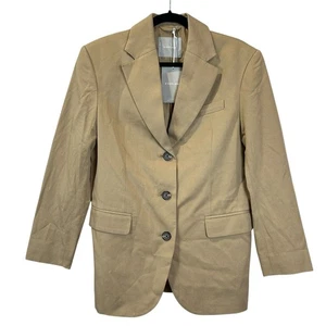 Everlane The 80's Blazer in Ash Brown 3 Button Front L/S Damen 0 Neu mit Etikett MANGEL - Bild 1 von 12