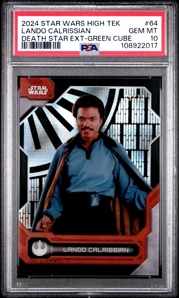 Lando Calrissian 2024 Topps Star Wars High Tek Green  #/10 PSA 10 Pop 1/1 - Image 1 of 3