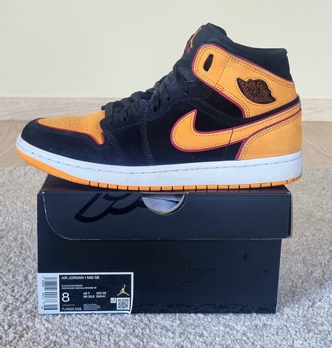 Nike Air Jordan SE FAT TONGUE. Talla 41. ORANGE BLACK FJ4923 008 CÓMO NUEVAS