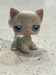 LPS #9 White Angora Cat With Blue Eyes Hasbro 2004 Authentic Littlest Pet Shop - Picture 1 of 5