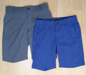 Under Armour + Nike Golf Shorts Lot Of 2- Men's 30 Blue Striped UA Active Casual - Picture 1 of 23