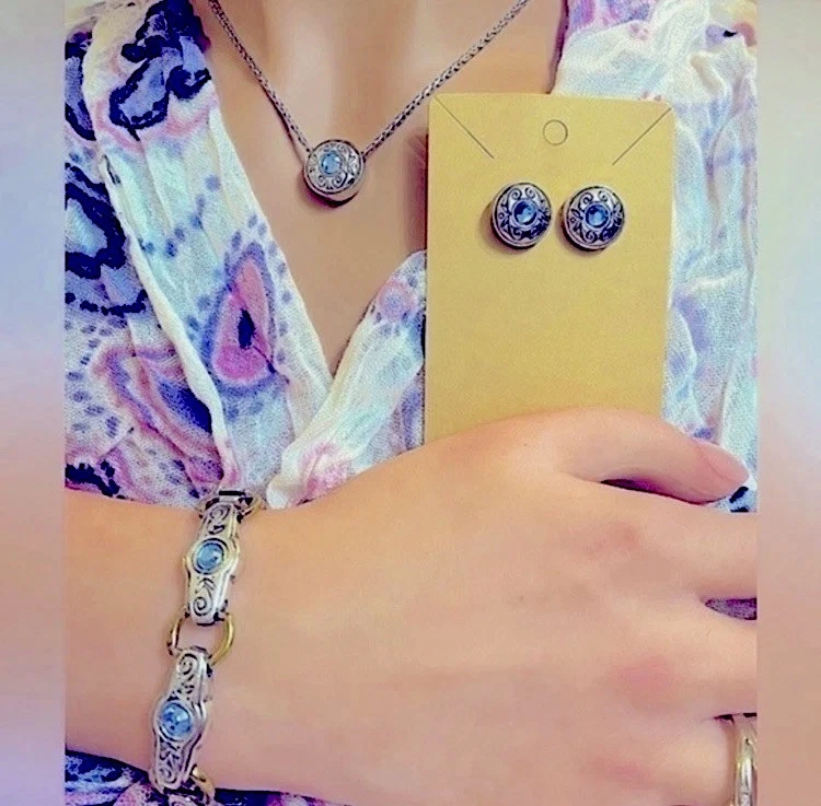 3 cristales de Swarovski Brighton azul celeste 2 tonos EX ESTADO Foto 1 de 4