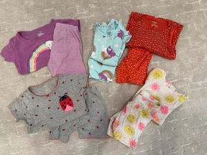 Lot Of 5 Pairs Of Carters Girls Pajamas 4T Short Sleeves - Picture 1 of 4