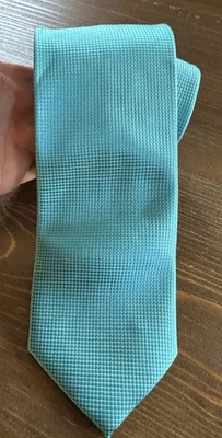 Corbata sartorial Firenze Città d'Arte 100 % seda verde azulado usada en excelente estado vintage Foto 1 de 4