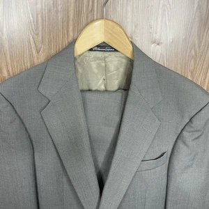 Stafford USA Made 2 Piece Suit Mens 38R Slim 30x31 Brown Multicolor Two Buttons - Picture 1 of 22