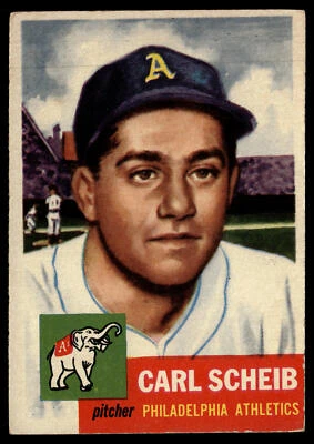 1953 Topps Carl Scheib #57 Philadelphia Athletics - Image 1 of 2