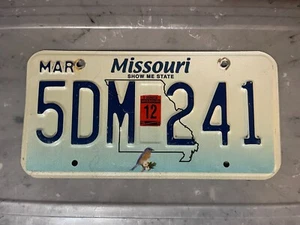 PLACA MISSOURI 5DM 241 MARZO 2012 12 BLUEBIRD - Imagen 1 de 1