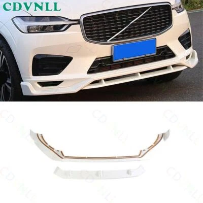 For Volvo XC60 2018-2024 Bright White Front Bumper Lip Spoiler Bodykit Strip 1X - Image 1 of 4