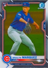 Brailyn Marquez RC 2021 Bowman Chrome Baseball Rookie Card #100 Chicago Cubs
