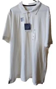 Croft & Barrow Mens Polo XXL White Knit Easy Care Collared Shirt NEW with Tags - Picture 1 of 11