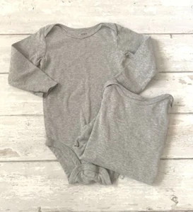 Carters 24m Unisex Gray Long Sleeve Bodysuits Unisex Baby Boy Girl Set of 2 - Picture 1 of 2