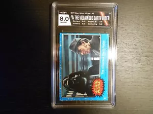 1977 STAR WARS S1 (Blue) 7 Villainous Darth Vader HGA 8 (PSA/APR $900) NM-MINT💎 - Picture 1 of 3